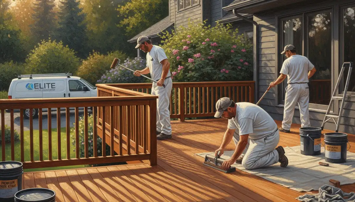 Deck staining in Lafayette, LA by Lafayette Paint Pros for durable wood protection and curb appeal