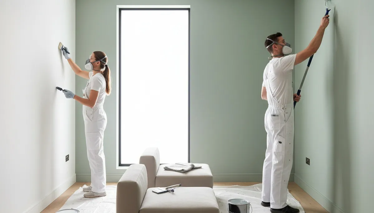 Interior house painting in Lafayette, LA by local painting experts with clean, durable finish