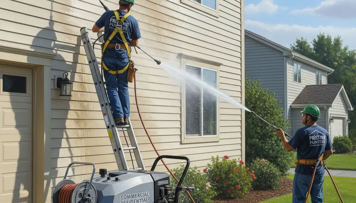 Vinyl siding pressure cleaning in Lafayette, LA for mold, mildew, and grime removal